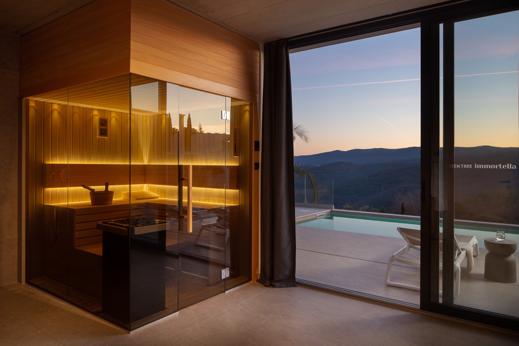 Sauna der Villa